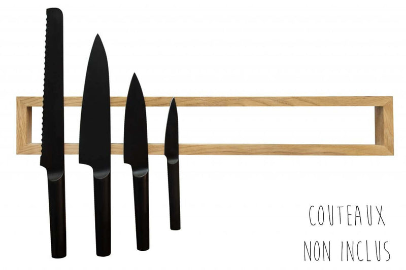 Barre aimantée artisanale Clap Design en chêne 57cm