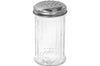 Saupoudreur à sucre cannelé 300ml en verre et inox