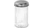 Saupoudreur à sucre cannelé 300ml en verre et inox