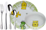 Coffret repas enfant WMF Safari 6 pièces acier inox 18/10 et porcelaine