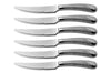Coffret bois 6 couteaux à steak Comas Geometric acier inox 13/0