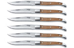 Coffret bois 6 couteaux à steak Comas Alps acier inox 13/0