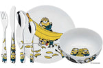 Coffret repas enfants WMF Les Minions acier inox 18/10 et porcelaine