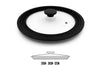 Couvercle universel Beka en verre avec bord silicone - 28-32cm