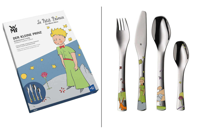 Couverts enfant 4 pièces WMF Le Petit Prince en acier inox 18/10 Cromargan