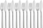 Set de 6 fourchettes et 6 couteaux à poisson WMF Nuova en acier inox 18/10 Cromargan