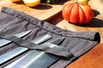 Trousse à couteaux vide Alaskan Maker Chef - 61x38,5cm avec 9 emplacements - Charbon