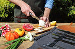 Trousse à couteaux vide Alaskan Maker Chef - 61x38,5cm avec 9 emplacements - Charbon