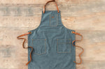 Tablier de cuisine Alaskan Maker N°325 vintage en coton - Denim foncé