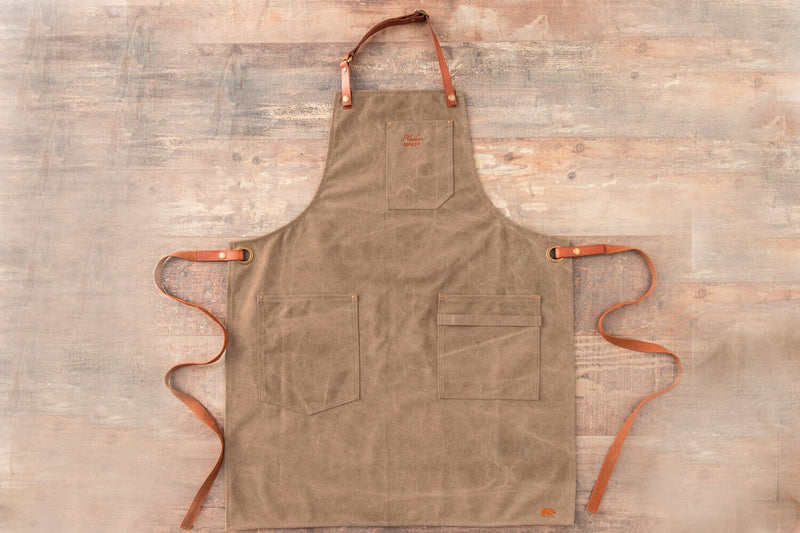 Tablier de cuisine Alaskan Maker N°325 vintage en coton - Havane