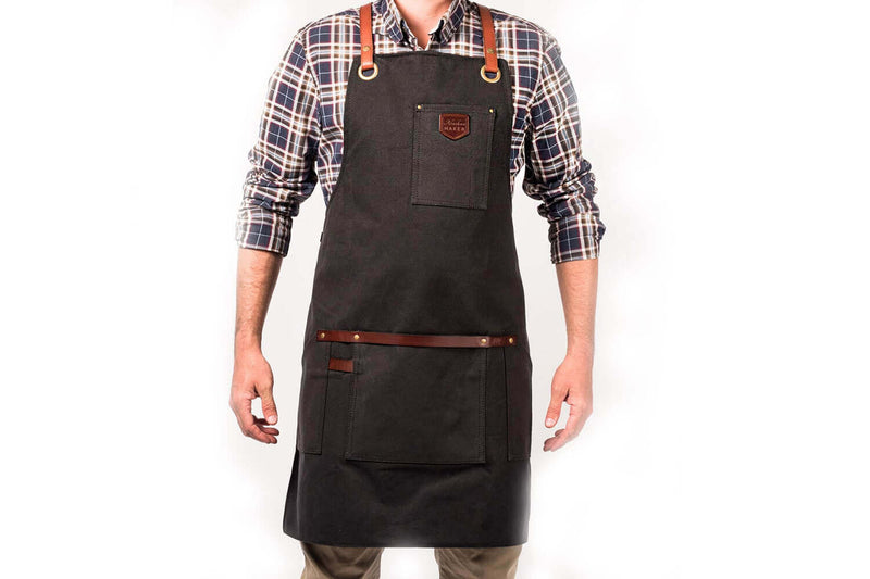 Tablier de cuisine Alaskan Maker N°547 vintage en toile - Noir