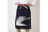 Tablier de cuisine japonais Anything Maekake Hokusai Mont Fuji rouge