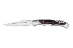 Couteau pliant Laguiole Bougna Baroque 12cm bois marron + tire bouchon