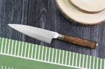 Couteau universel japonais artisanal forgé Takeshi Saji R2 Tsuchime 13cm