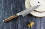 Couteau universel japonais artisanal forgé Takeshi Saji R2 Tsuchime 13cm