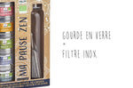 Coffret thés et infusions bio Quai Sud Ma Pause Zen + gourde en verre et filtre à thé