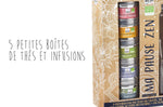 Coffret thés et infusions bio Quai Sud Ma Pause Zen + gourde en verre et filtre à thé