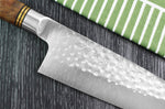 Couteau santoku japonais artisanal forgé Takeshi Saji R2 Tsuchime 16,5cm
