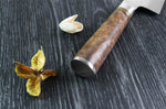 Couteau santoku japonais artisanal forgé Takeshi Saji R2 Tsuchime 16,5cm