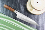 Couteau de chef japonais artisanal forgé Takeshi Saji R2 Tsuchime 21cm