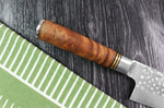Couteau de chef japonais artisanal forgé Takeshi Saji R2 Tsuchime 21cm