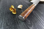 Couteau de chef japonais artisanal forgé Takeshi Saji R2 Tsuchime 21cm