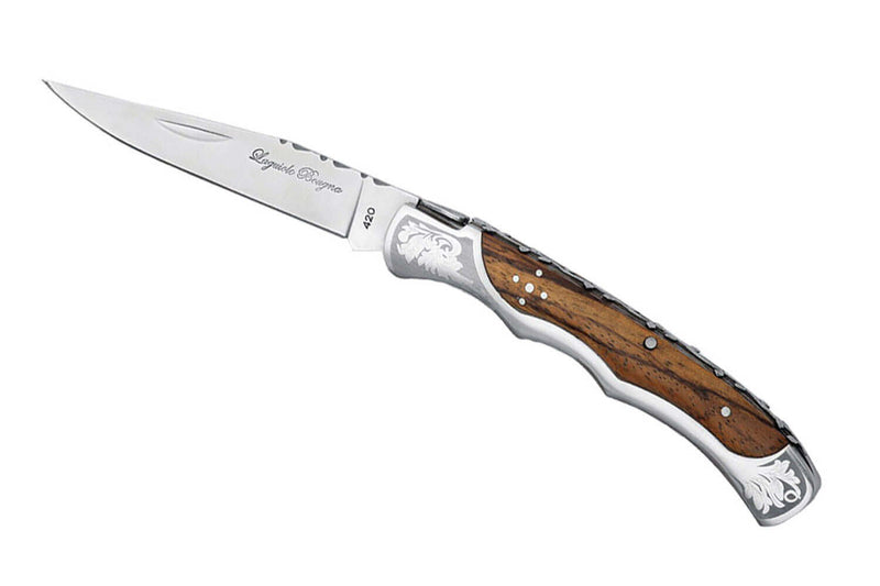 Couteau pliant Laguiole Bougna Baroque 12cm bois zébré