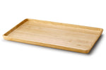 Plateau de service rectangulaire Continenta en bois d'hévéa 53x32x3cm