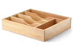 Range-couverts Continenta en bois d'hévéa 35x30x7cm