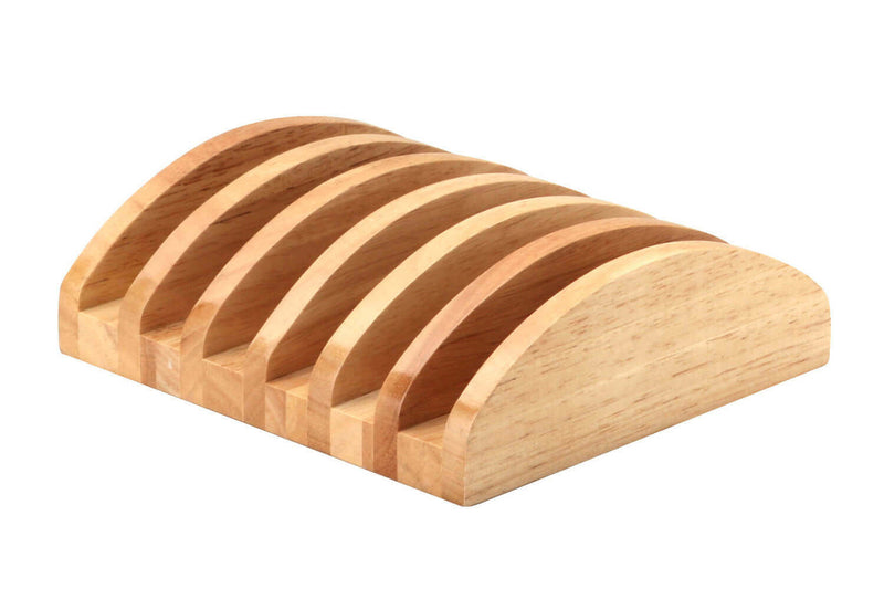 Support universel Continenta en bois d'hévéa pour 6 planches à découper