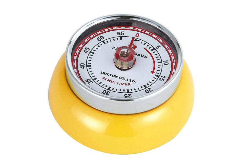 Minuteur de cuisine aimanté Zassenhaus Speed vintage - Jaune