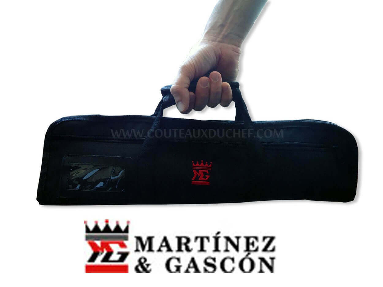 Trousse pour 4 couteaux + poche accessoires Martinez & Gascon