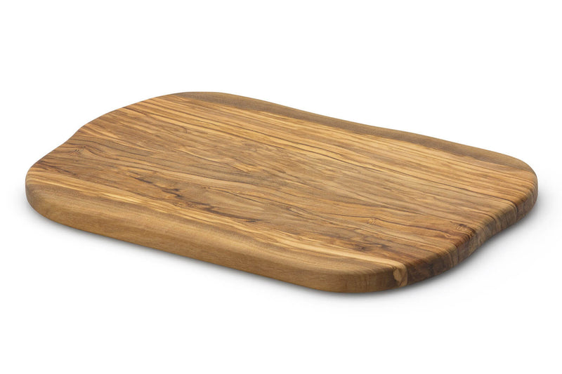 Planche à découper Continenta en bois d'olivier 29x18x1,6cm