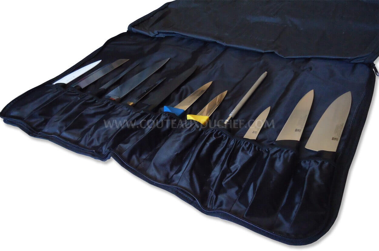 Trousse pour 12 couteaux + poche accessoires Martinez & Gascon