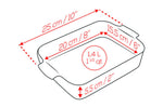 Plat four rectangle Peugeot Appolia en céramique écru 20x15,5x5,5cm