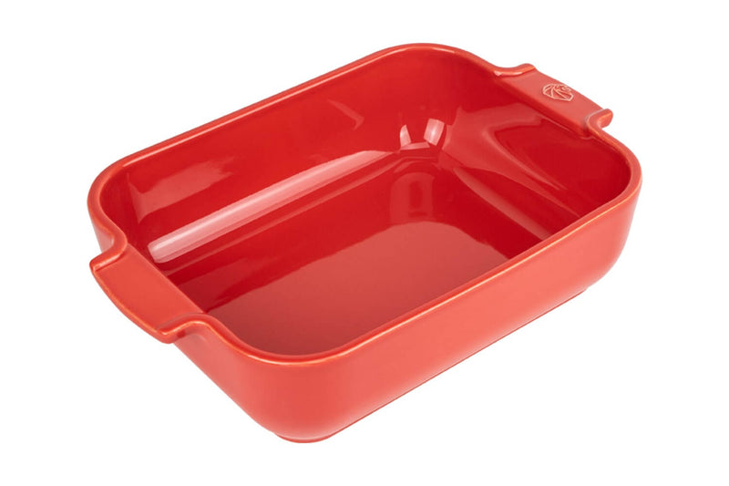 Plat four rectangle Peugeot Appolia en céramique rouge 20x15,5x5,5cm