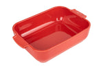 Plat four rectangle Peugeot Appolia en céramique rouge 20x15,5x5,5cm