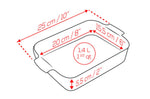 Plat four rectangle Peugeot Appolia en céramique rouge 20x15,5x5,5cm