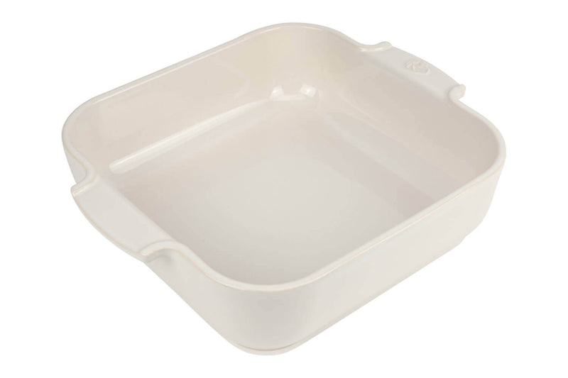 Plat four carré Peugeot Appolia en céramique écru 28x22,5x6,5cm