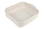 Plat four carré Peugeot Appolia en céramique écru 28x22,5x6,5cm