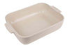 Plat four rectangle Peugeot Appolia en céramique écru 32x20x6,5cm
