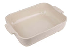 Plat four rectangle Peugeot Appolia en céramique écru 32x20x6,5cm