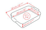 Plat four rectangle Peugeot Appolia en céramique rouge 26x20x6,5cm