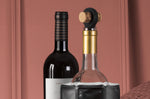 Set de 2 bouchons arrondis Vacu vin noir