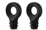 Set de 2 bouchons arrondis Vacu vin noir