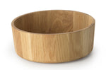 Saladier rond bord droit Continenta en bois de chêne Ø31x12cm