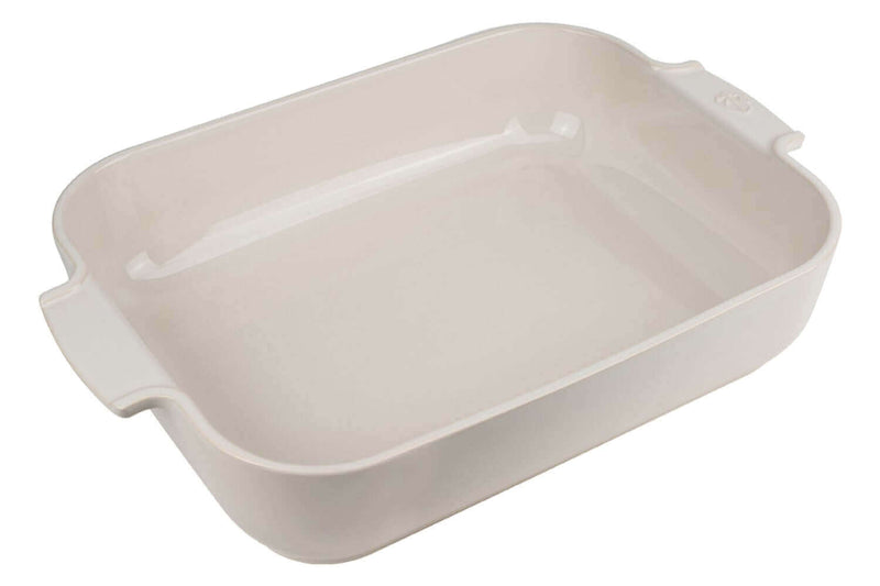 Plat four rectangle Peugeot Appolia en céramique écru 40x27cm