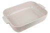 Plat four rectangle Peugeot Appolia en céramique écru 40x27cm