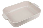 Plat four rectangle Peugeot Appolia en céramique écru 40x27cm