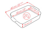 Plat four rectangle Peugeot Appolia en céramique rouge 33x25,7x7,5cm